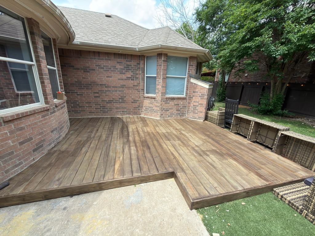 New wood deck backyard patio Cedar Park TX
