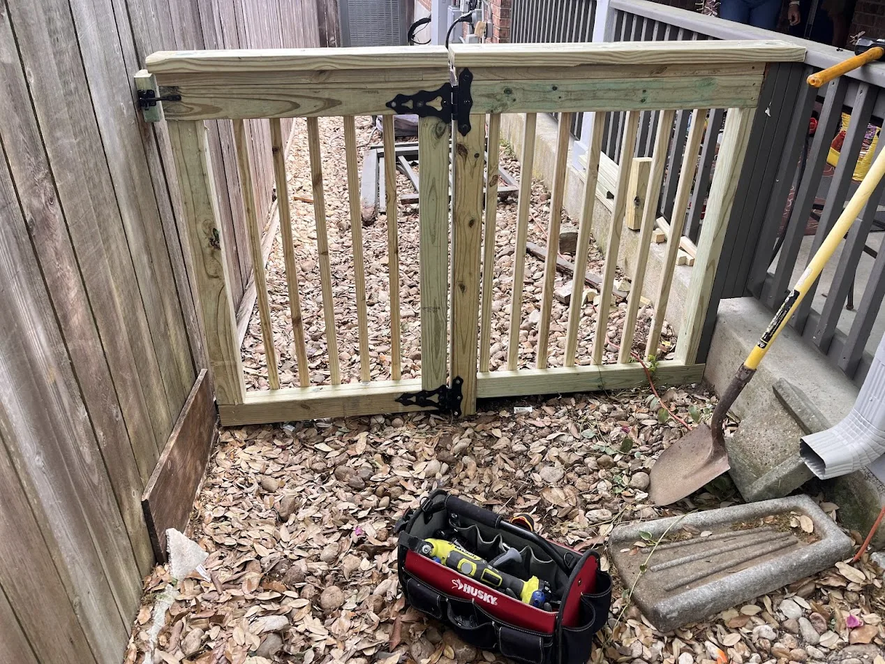 Custom wood gate installation Cedar Park TX
