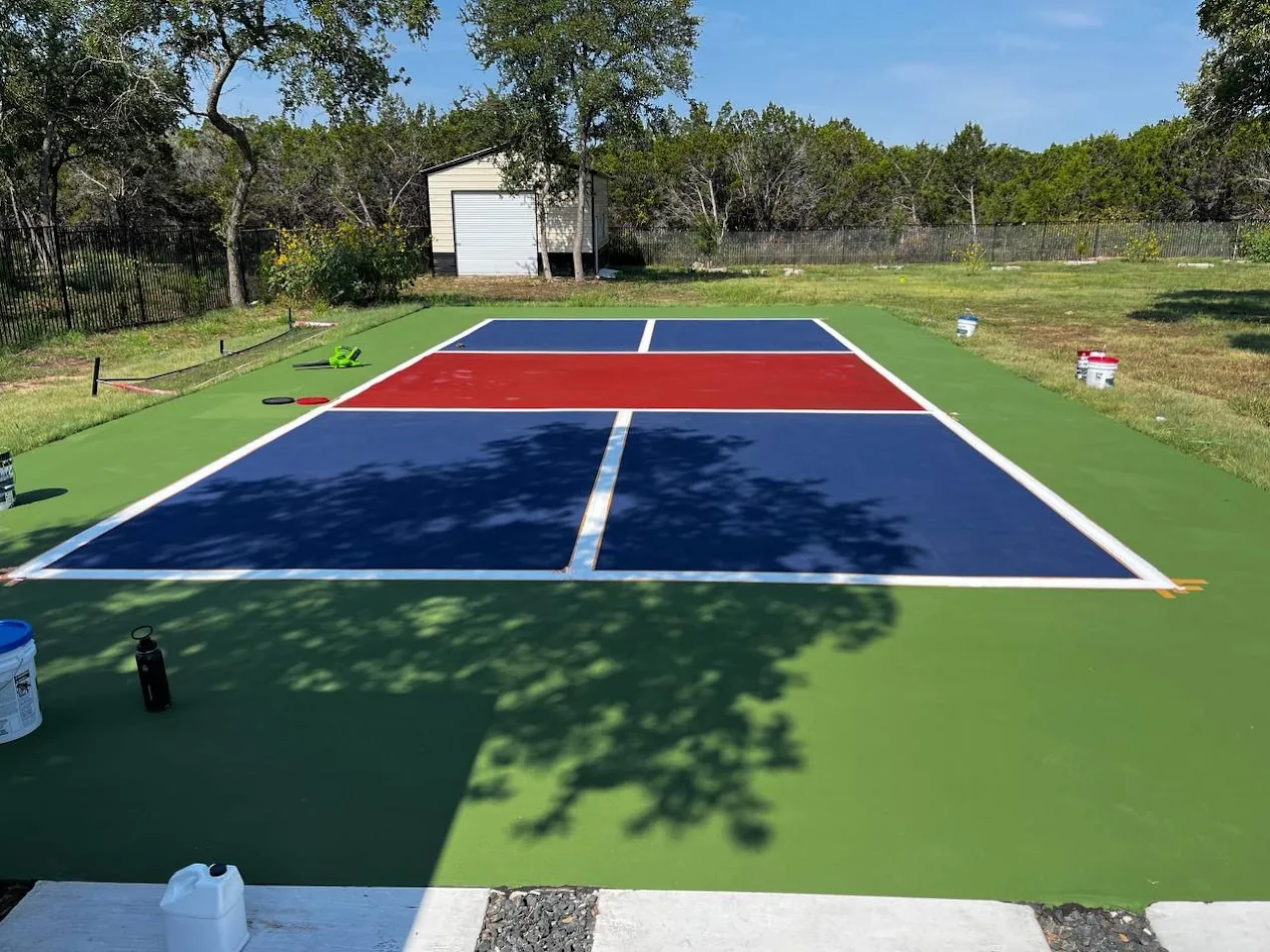 Pickleball court line painting Cedar Park TX