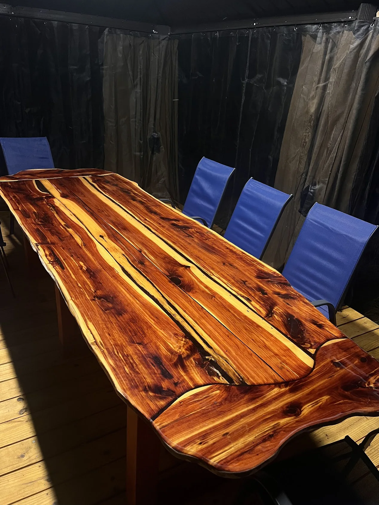 Custom live edge cedar dining table Cedar Park TX